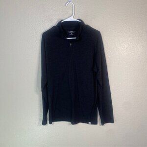 Outdoor Research Shirt Mens Medium Baselayer 1/4 Zip Dark Gray Wool Blend